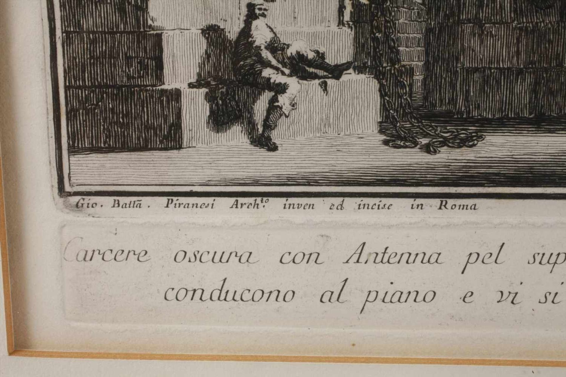 Giovanni Battista Piranesi, "Carcere oscura..."hoher, massiver, kellerähnlicher Gewölberaum, unter - Bild 2 aus 3