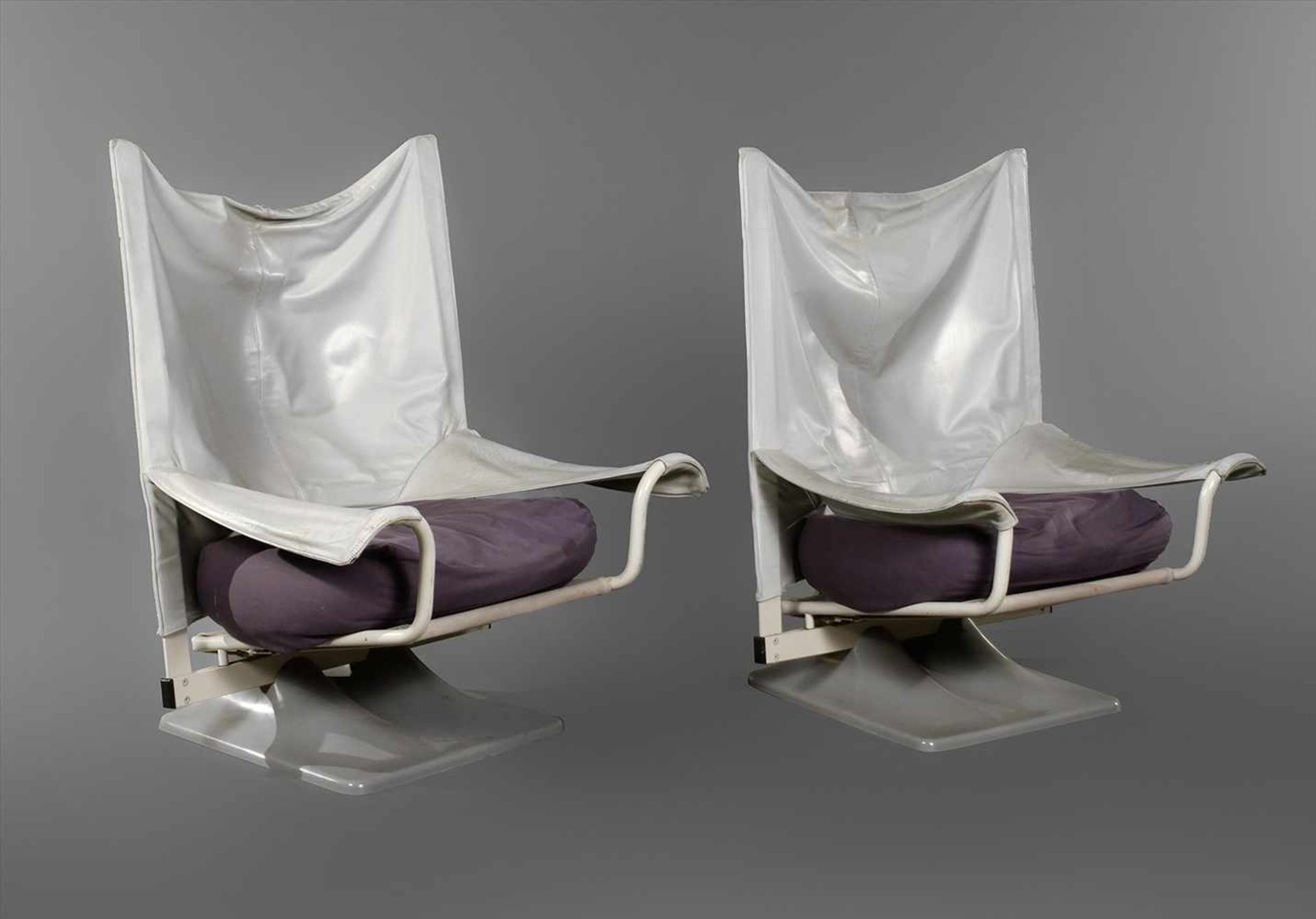 Zwei große AEO SesselEntwurf Archizoom & Paolo Deganello, um 1973, Hersteller Cassina Italien,