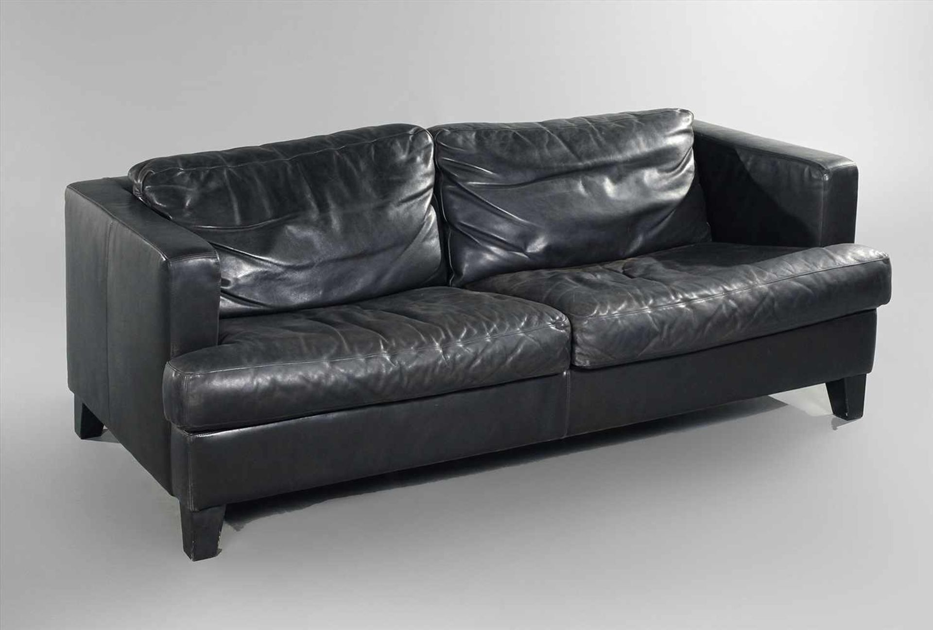 Ledersofa Christine Kröncke Interieur Designwohl 1980er Jahre, großer Viersitzer, originaler