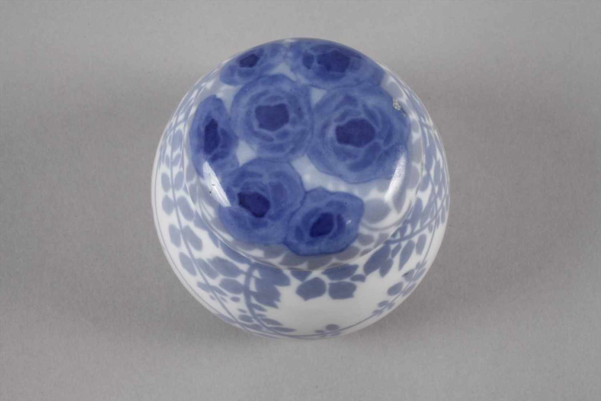 Meissen seltene SchmuckdoseForm- und Dekorentwurf eventuell Rudolf Hentschel 1908, blaue - Bild 4 aus 4