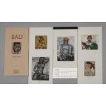 Jürgen Wenzel, Originalgrafischer Kalender "Bali"für das Jahr 2010, enthält sechs mit Deckfarben