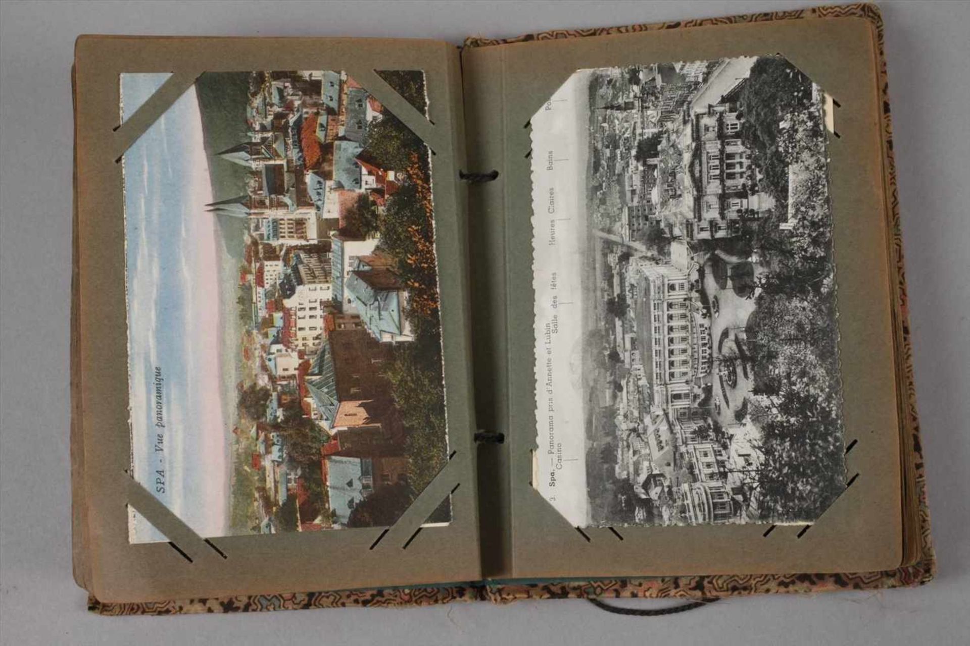 Paar Ansichtskartenalben Spa/Belgienvor 1945, ca. 105 Postkarten, teilweise farbig lithographiert, - Bild 3 aus 7
