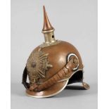 Pickelhaube Gardes du Corps PreußenModell 1867 mit Dienstspitze, für Unteroffiziere und