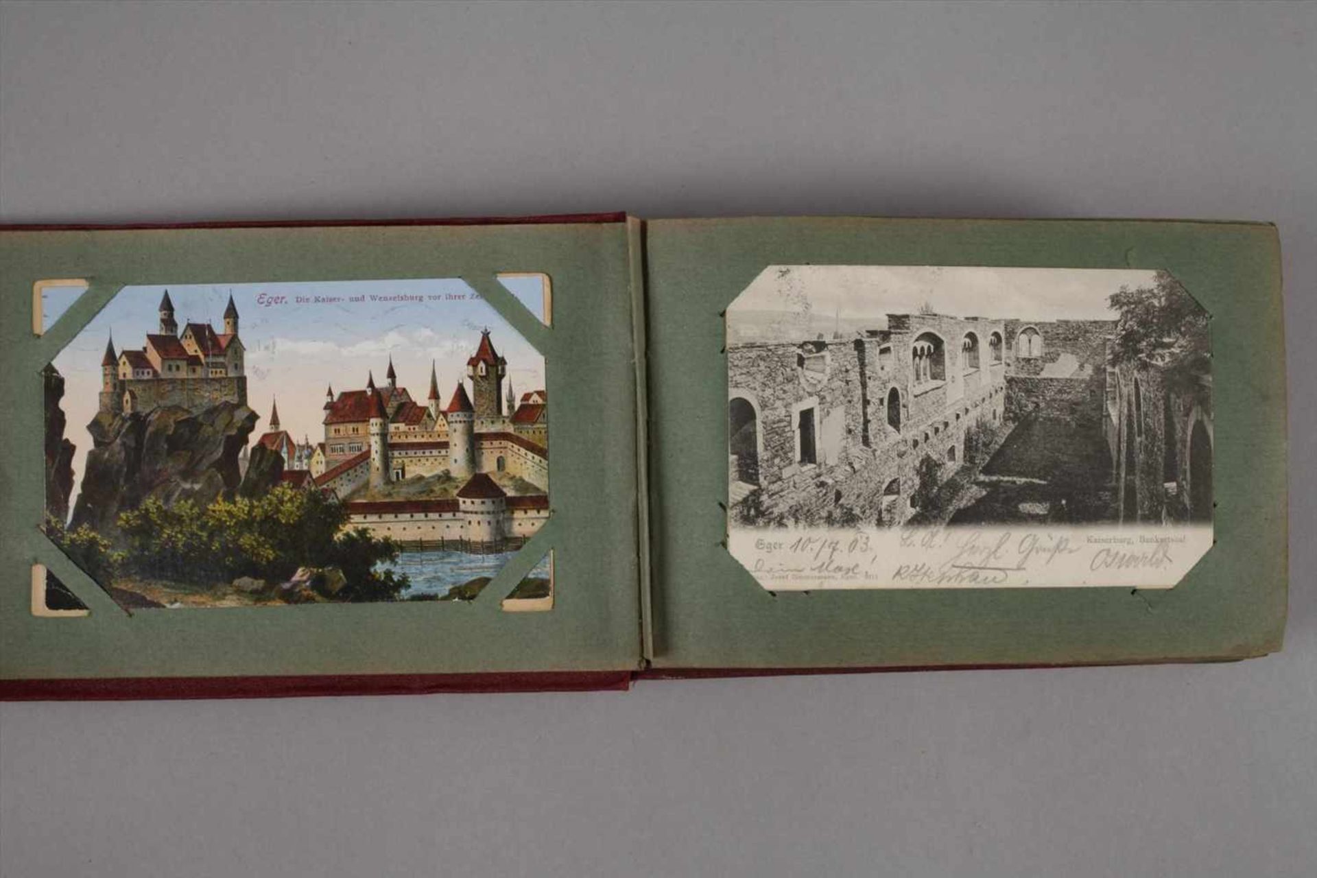 Paar Ansichtskartenalben Böhmenca. 400 vorwiegend topographische Postkarten vor 1945, vor allem - Bild 5 aus 9