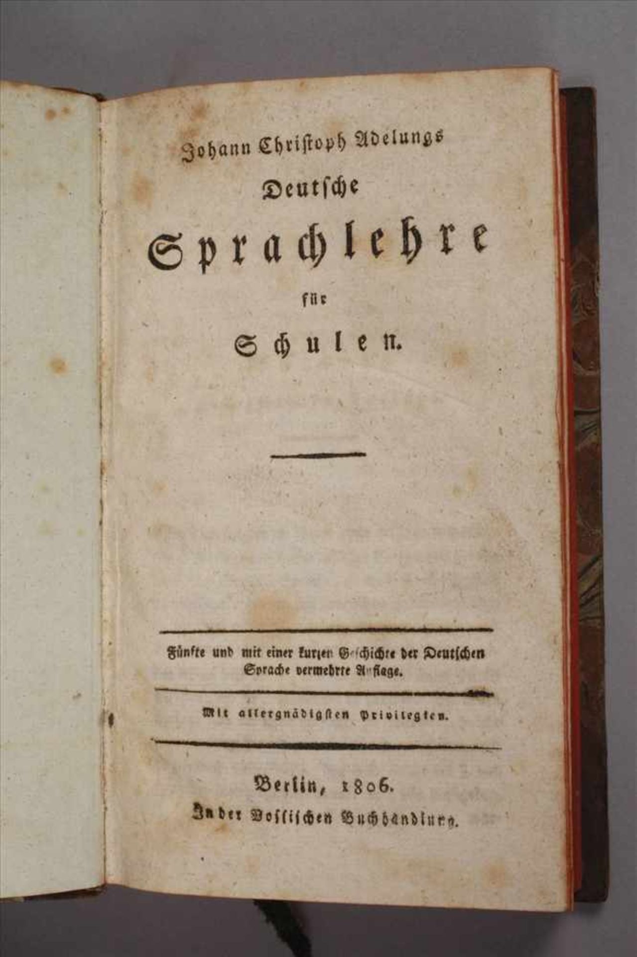 Zwei Nachschlagewerke um 18001: Johann Christoph Adelungs Deutsche Sprachlehre für Schulen, 5. - Bild 3 aus 3