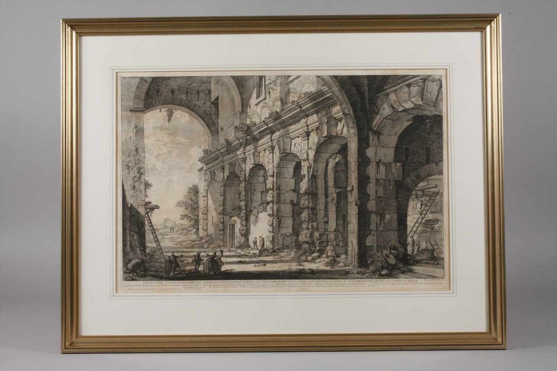 Giovanni Bat. Piranesi, "Veduta Piano Superiore"Blick in einen teils verfallenen hohen Gewölberaum - Bild 4 aus 4