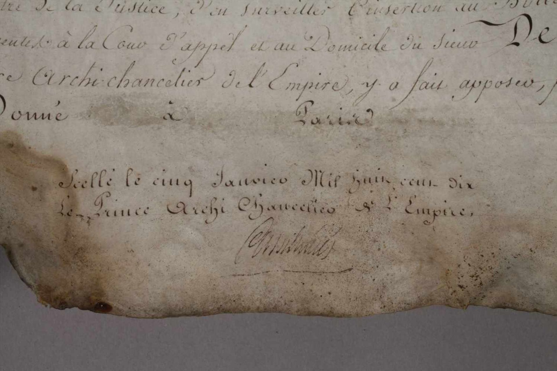 Lettre Patente mit dem Autogramm Napoleon I.Erhebung zum Comte de l'Empire von Philippe-Paul de - Bild 12 aus 20