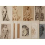 Paul Henninger, Sammlung Zeichnungenzehn Blatt Akt- und Portraitzeichnungen, entstanden zwischen