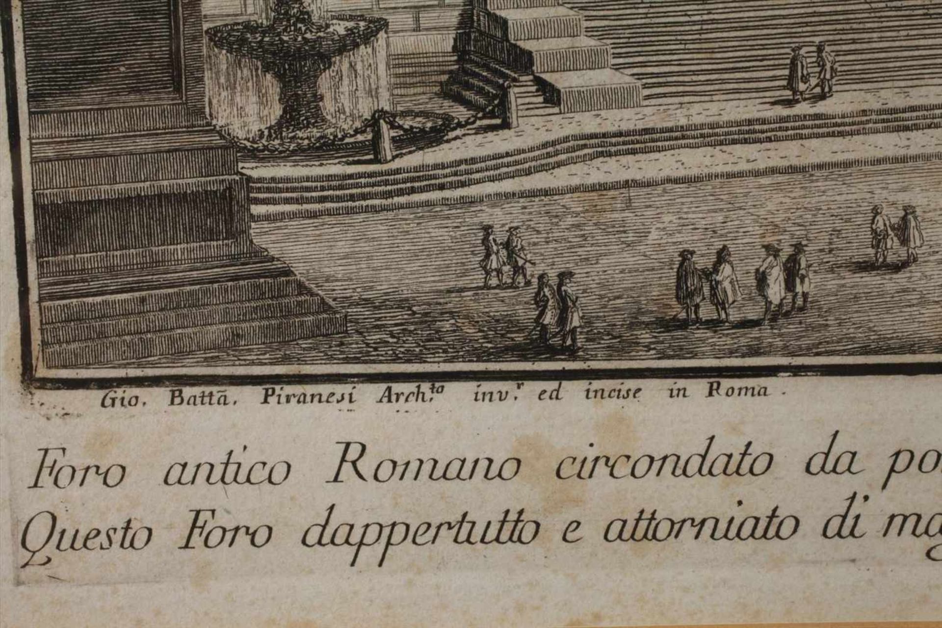 Giovanni Battista Piranesi, "Foro antico Romano"Blick auf einen prachtvollen, palastähnlichen Bau - Bild 2 aus 3