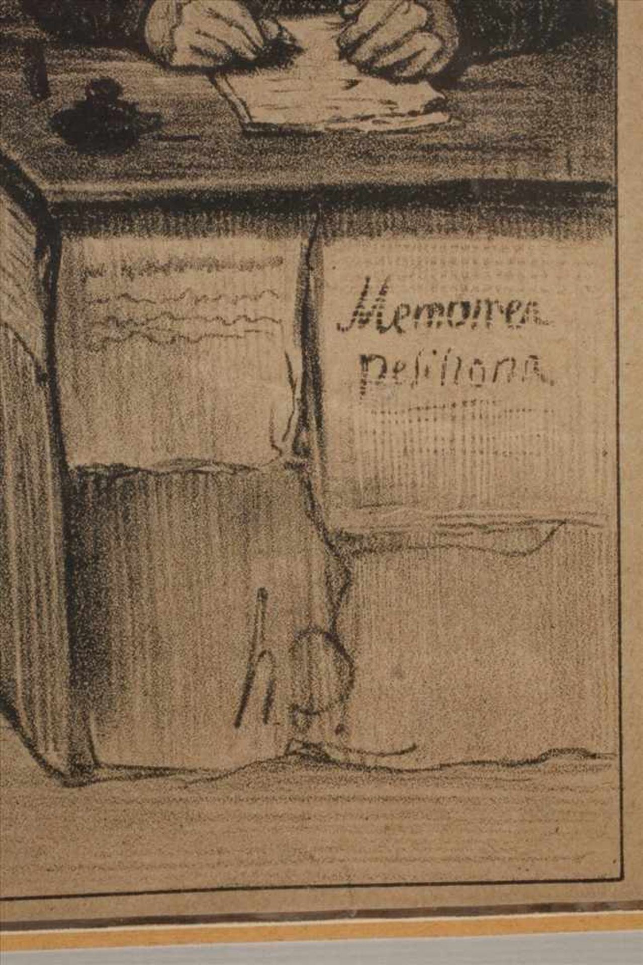 Honoré Daumier, Konvolut Karikaturendrei typische Arbeiten des bedeutenden Künstlers, Lithographien, - Bild 8 aus 8