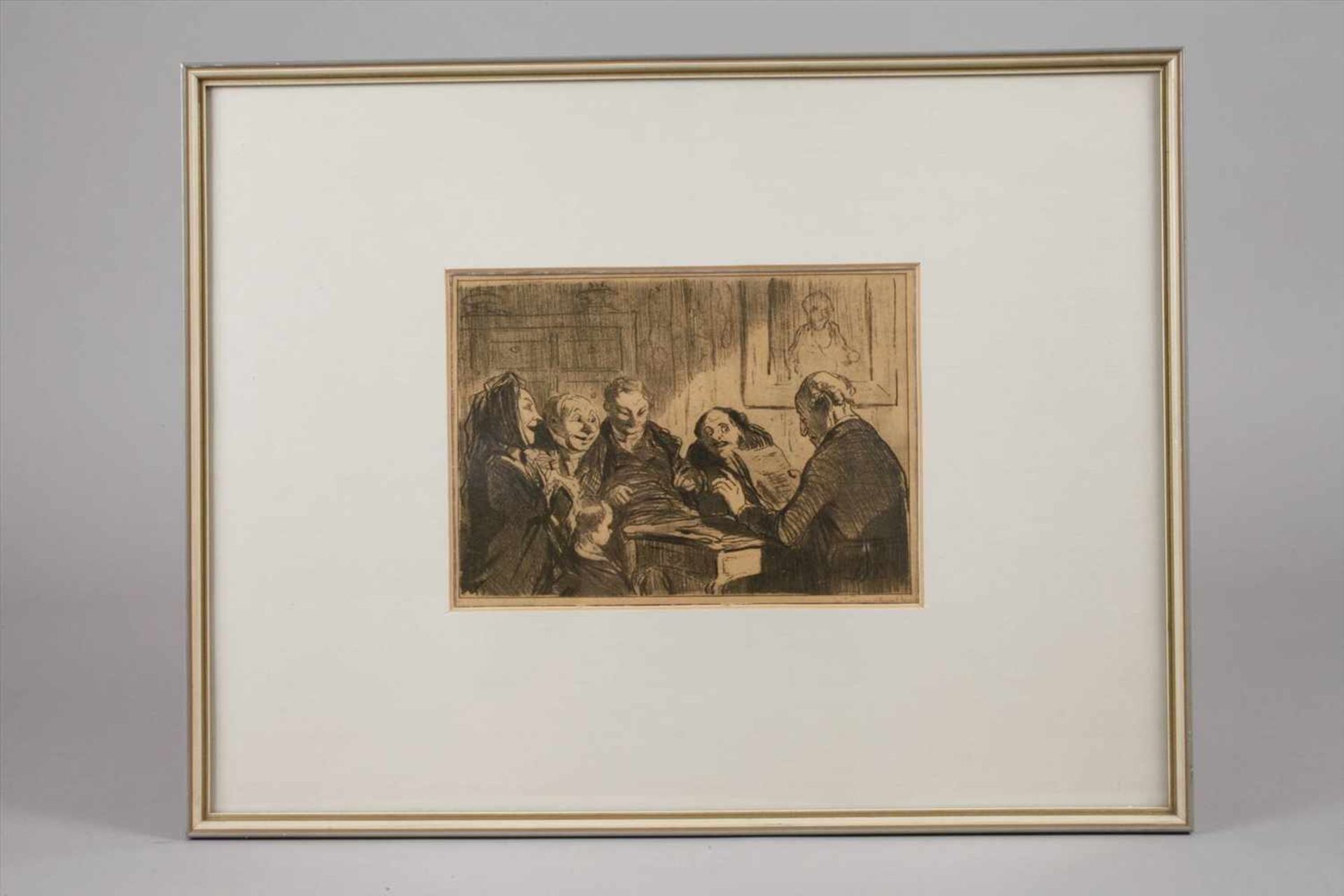 Honoré Daumier, Konvolut Karikaturendrei typische Arbeiten des bedeutenden Künstlers, Lithographien, - Bild 5 aus 8