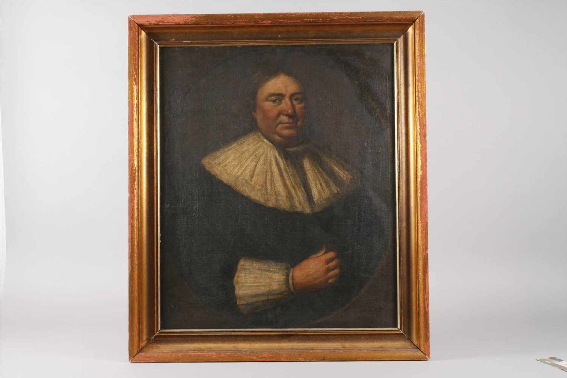 Barockes HerrenportraitBrustbildnis eines korpulenten Herrn mittleren Alters in Amtstracht aus - Bild 4 aus 4