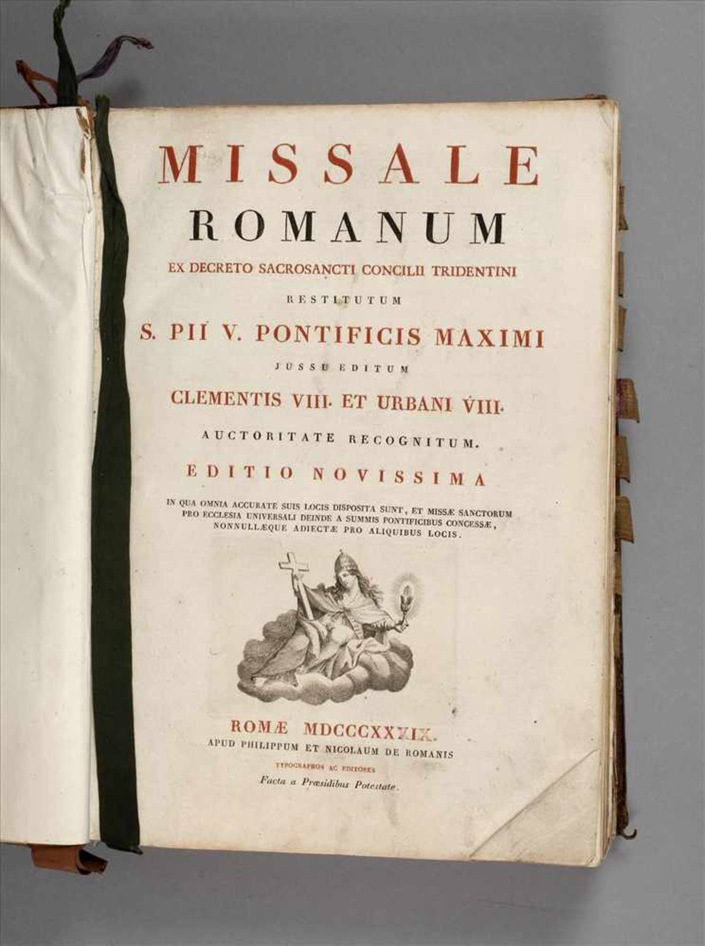 Missale Romanumex decreto sacrosancti concilii tridentini restitutum S. Pii V. Pontificis