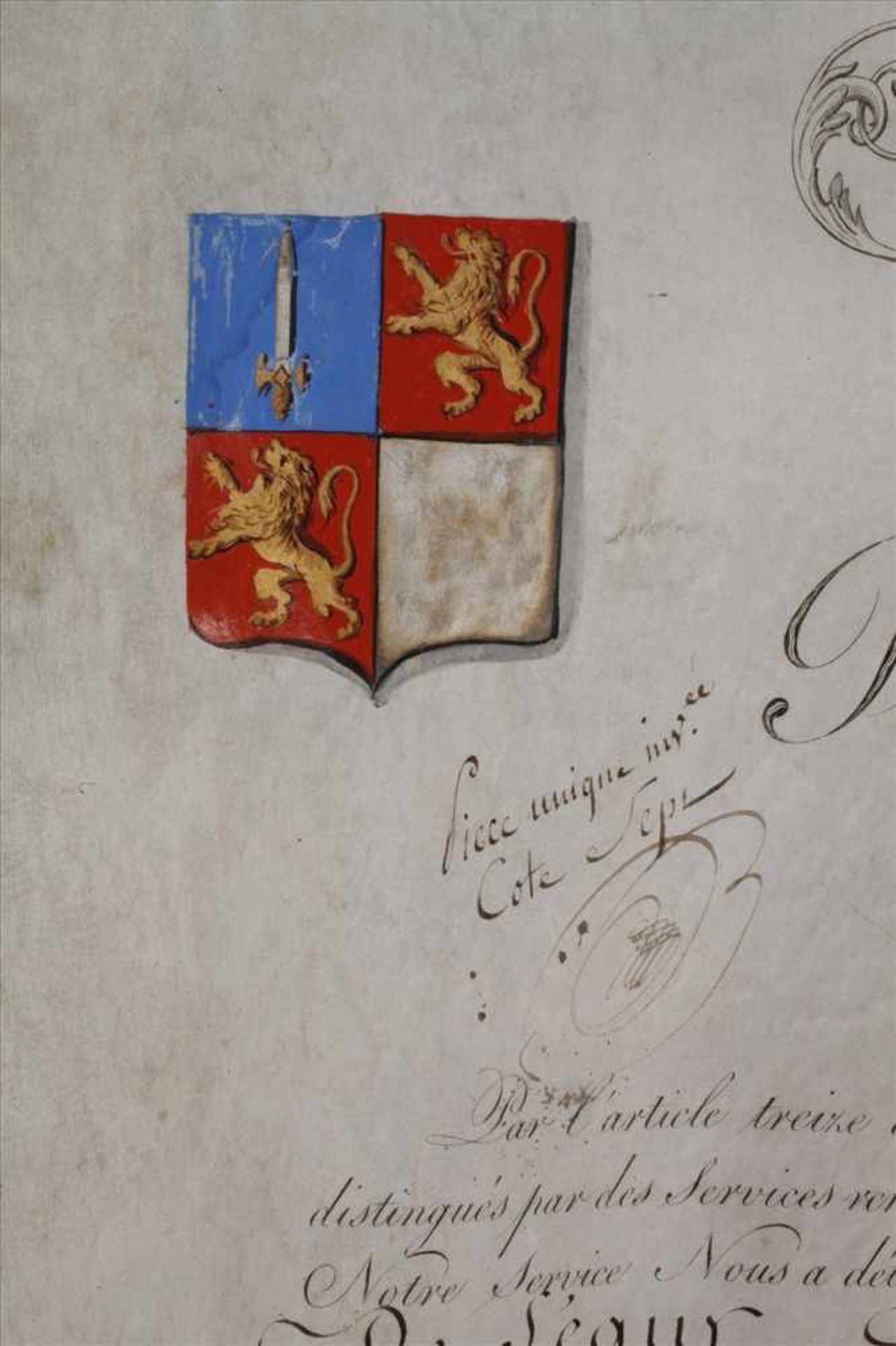 Lettre Patente mit dem Autogramm Napoleon I.Erhebung zum Comte de l'Empire von Philippe-Paul de - Bild 17 aus 20