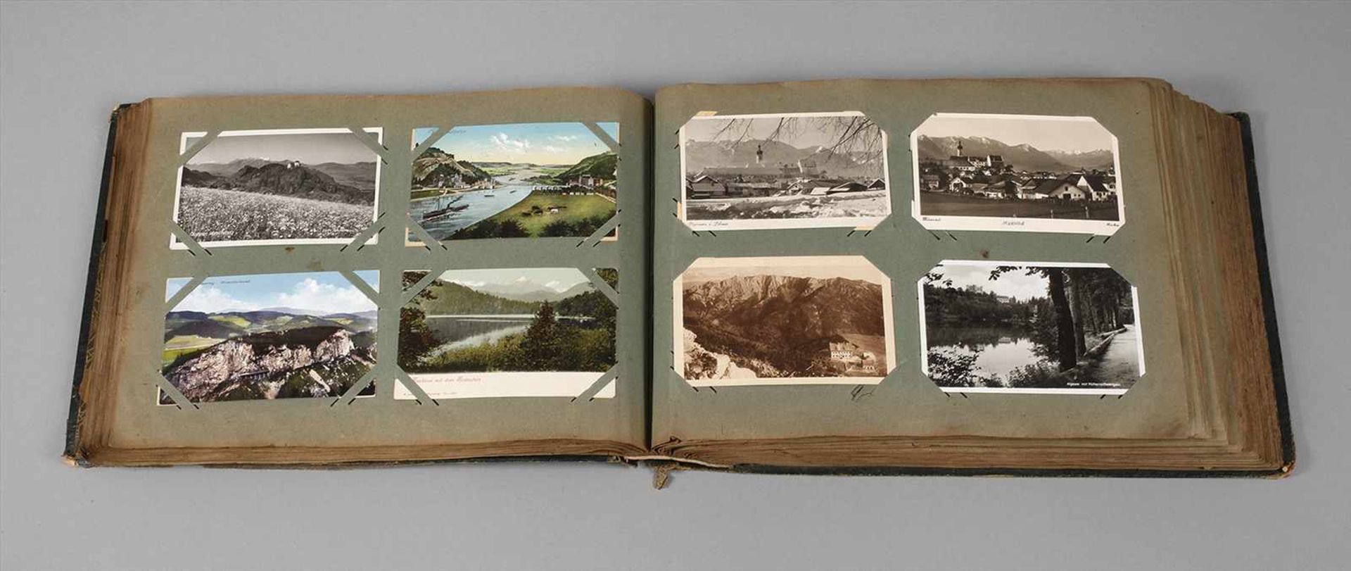 Ansichtskartenalbum West- und Süddeutschlandund Alpen, um 1910 bis vor 1945, ca. 510 vorwiegend
