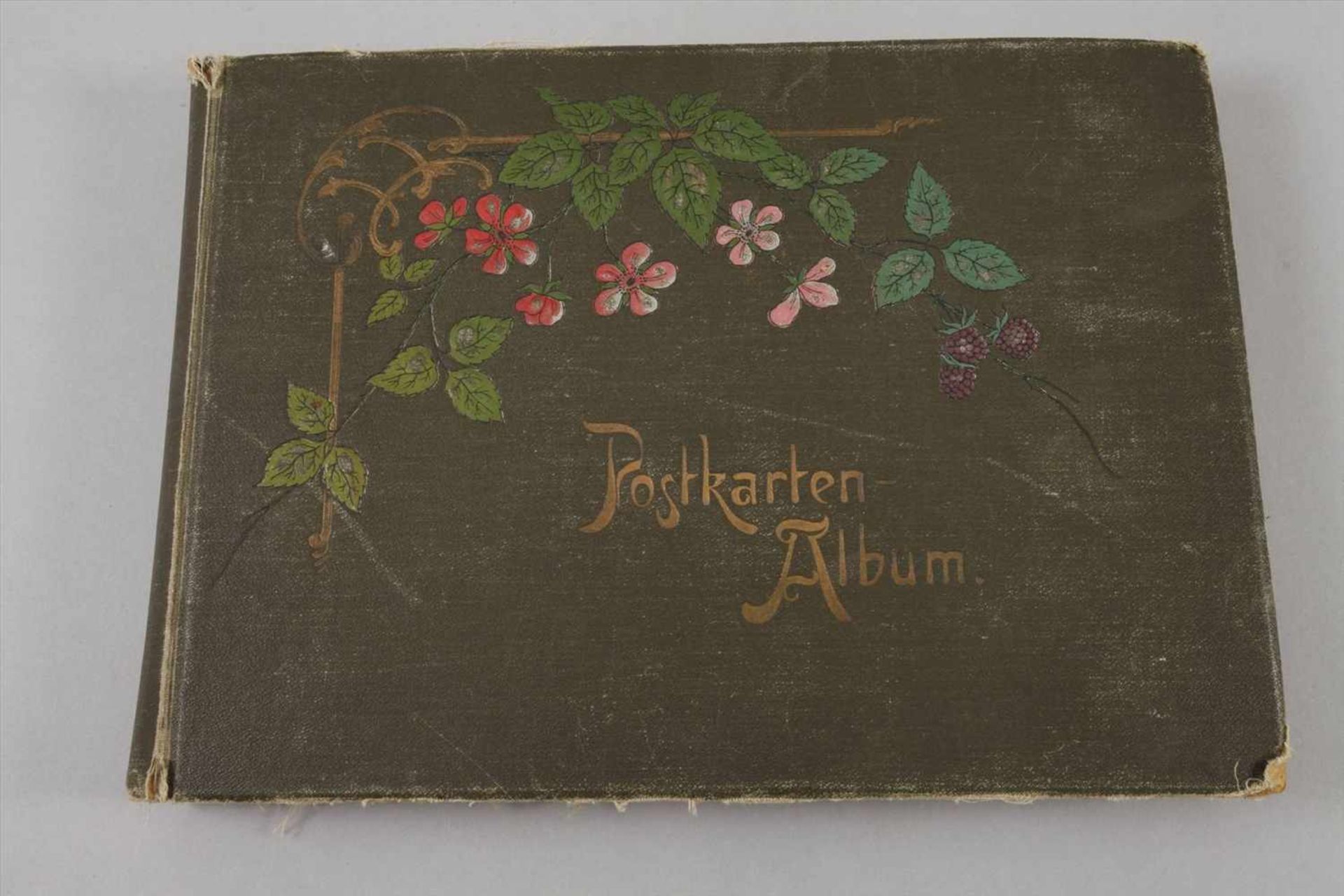 Postkartenalbum Kitsch und Kunstca. 190 Postkarten um 1910, dabei Grusskarten, Blumenmotive, - Bild 5 aus 6