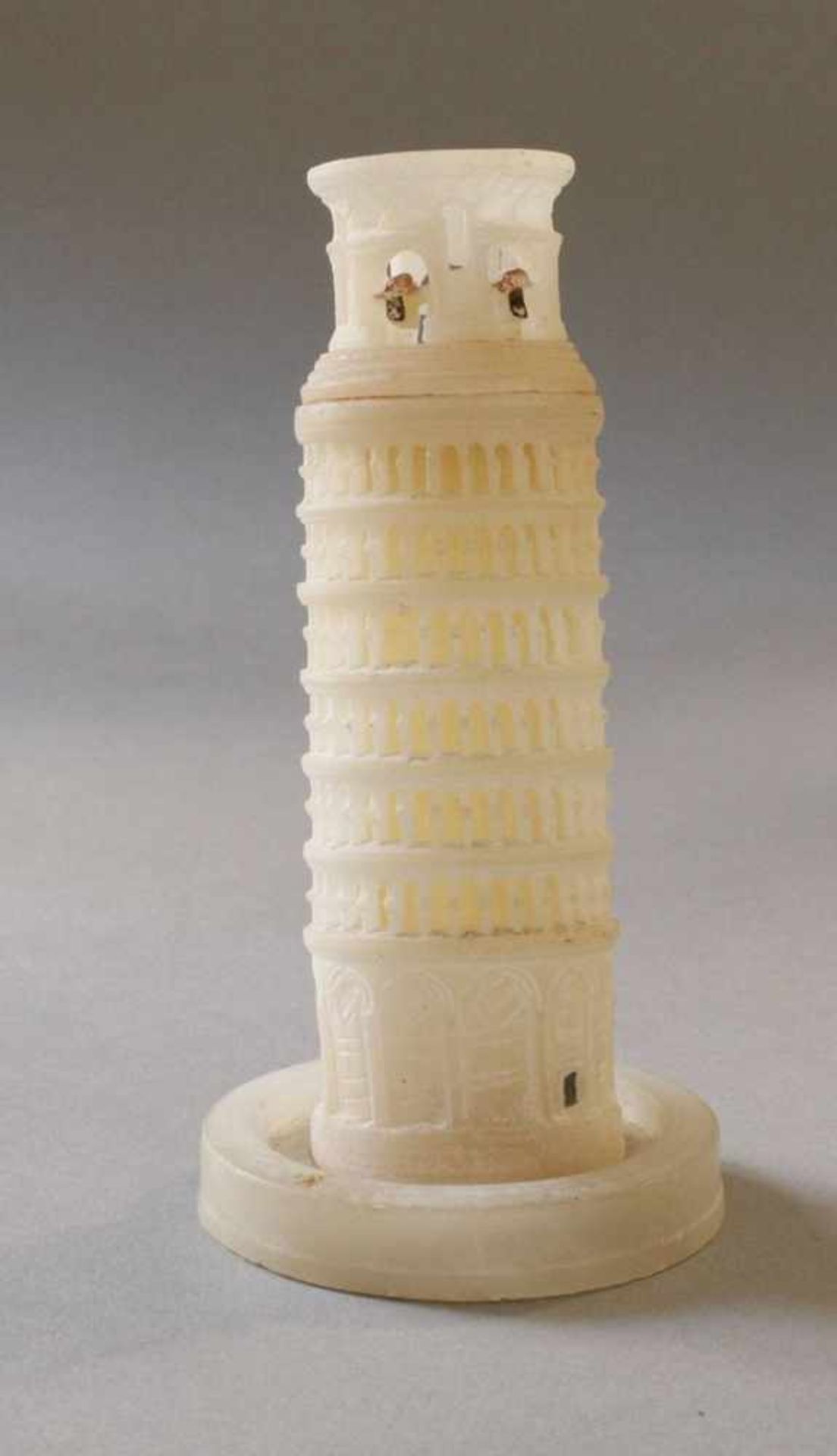 Architekturmodell Italien, Ende 19. Jh., Alabaster, stark verkleinertes Modell des schiefen Turm von - Bild 8 aus 13