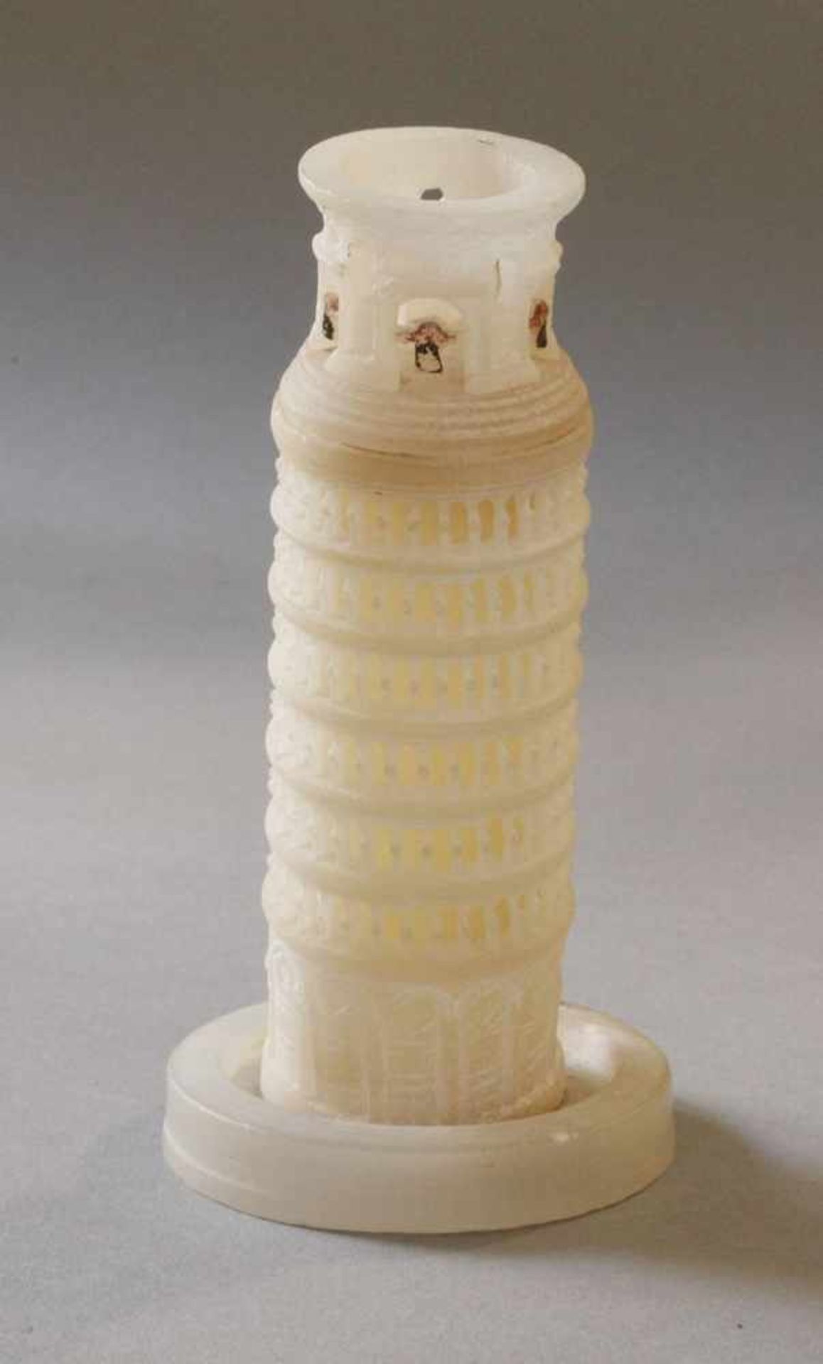 Architekturmodell Italien, Ende 19. Jh., Alabaster, stark verkleinertes Modell des schiefen Turm von - Bild 6 aus 13