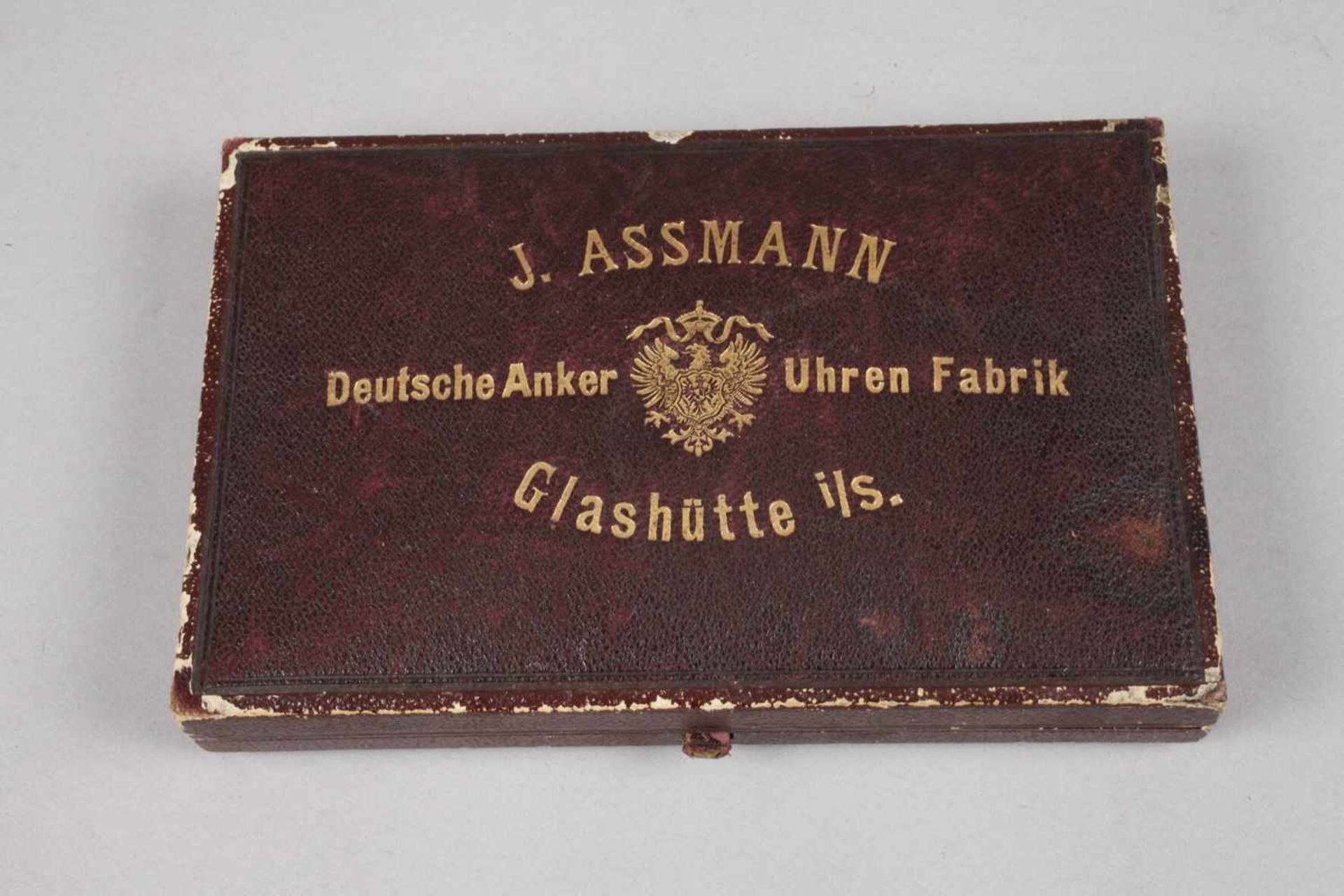 Savonnette J. Assmann Glashütteum 1900, feines guillochiertes Dreideckel-Goldgehäuse, gestempelt - Bild 2 aus 7