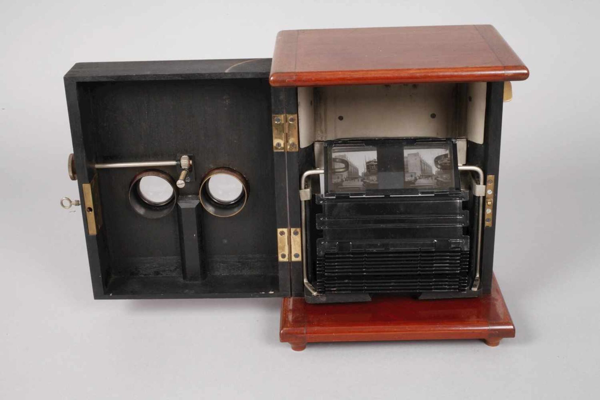 Stereobetrachter Carl Zeissum 1920, gemarkt Zeiss Ikon, Betrachter für Bilderkassetten, mit - Bild 4 aus 4
