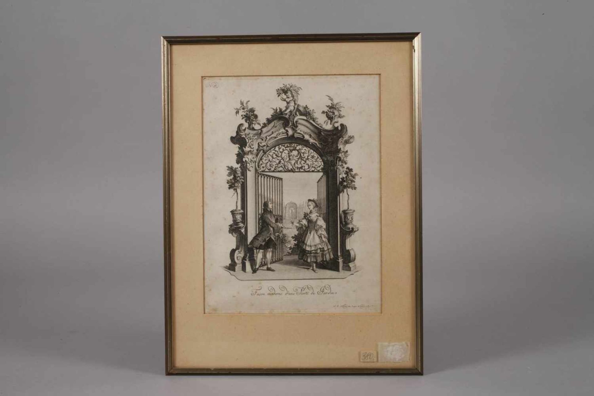 Johann Esaias Nilson, Paar Kupferstichejeweils betitelt "Freude in Friedenszeit" und "Facon - Bild 2 aus 3