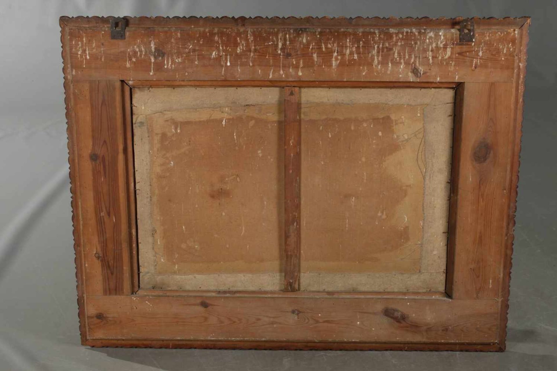Rahmen mit Kerbschitzerei um 1930Plattenrahmen aus ca. 16,5 cm breiter mit Kerbschnitzerei - Bild 3 aus 3