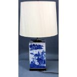Vase als Lampe, Elektrifiziert, China alt.25 cm x 15 cm die Vase. 65 cm Höhe mit Schirm.Vase as a