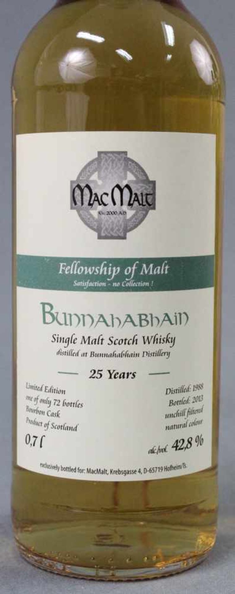 1988 Bunnahabhain Single Malt Scotch Wihisky. 25 years. Distilled 1988, Bottled 2013.MacMalt Esc. - Bild 4 aus 5