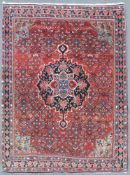 Medaillon Bidjar Perserteppich. Iran. Alt, Mitte 20. Jahrhundert. Feine Knüpfung.160 cm x 115 cm.