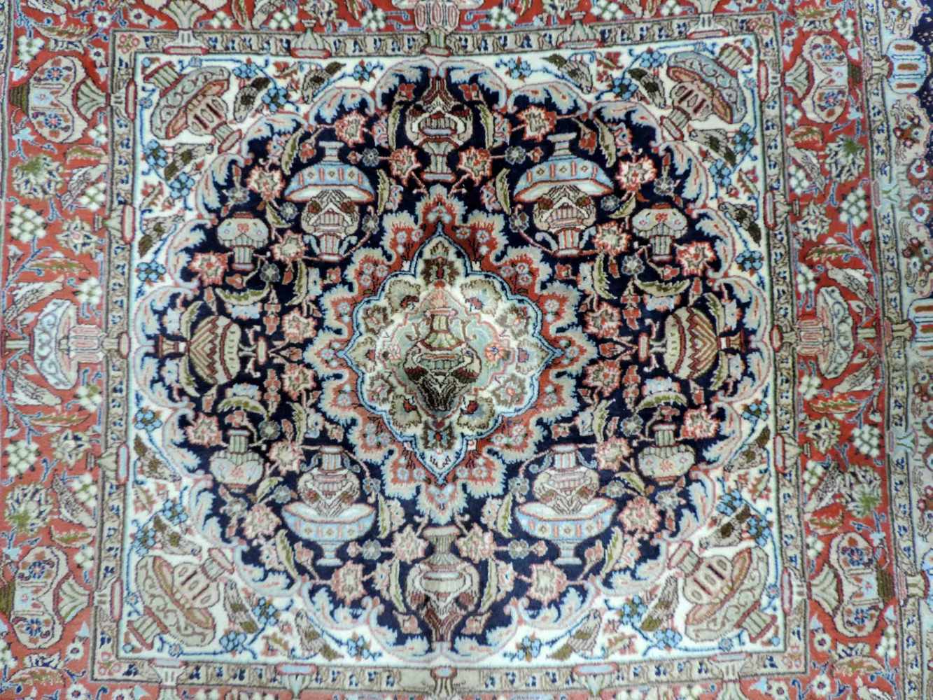 Kaschmar Perserteppich. Iran. Quadratisch.200 cm x 202 cm. Handgeknüpft. Wolle auf Baumwolle. No - Image 4 of 8