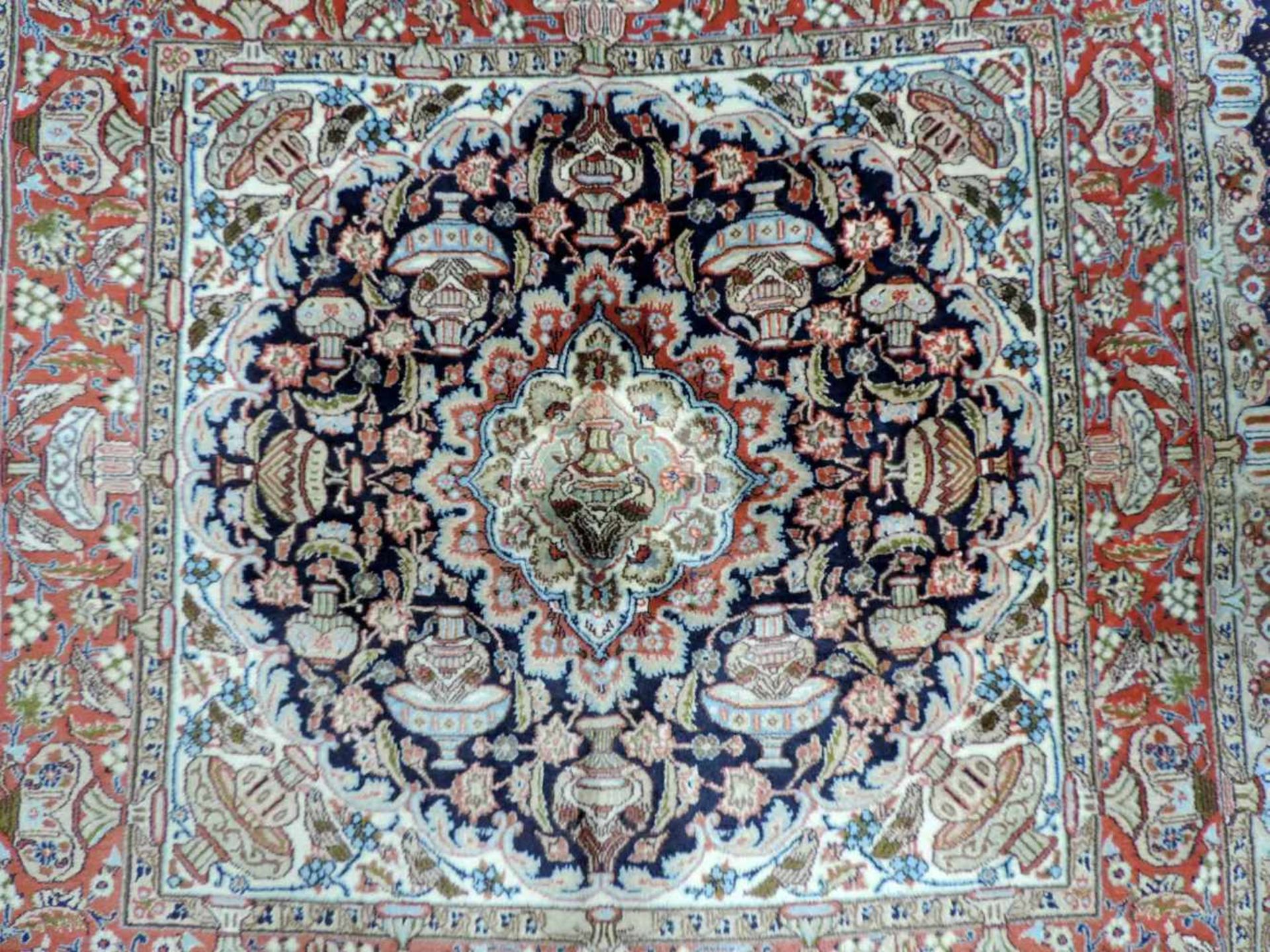 Kaschmar Perserteppich. Iran. Quadratisch.200 cm x 202 cm. Handgeknüpft. Wolle auf Baumwolle. No - Bild 4 aus 8