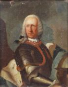 UNSIGNIERT (XVIII). Portrait des Wilhelm Prinz von Hessen - Phillipsthal.23 cm x 18 cm. Gemälde.