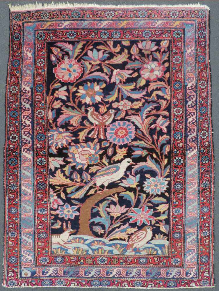 Bachtiar Perserteppich. Paradiesgarten. Iran. Alt, um 1930.190 cm x 131 cm. Handgeknüpft. Wolle