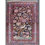 Bachtiar Perserteppich. Paradiesgarten. Iran. Alt, um 1930.190 cm x 131 cm. Handgeknüpft. Wolle