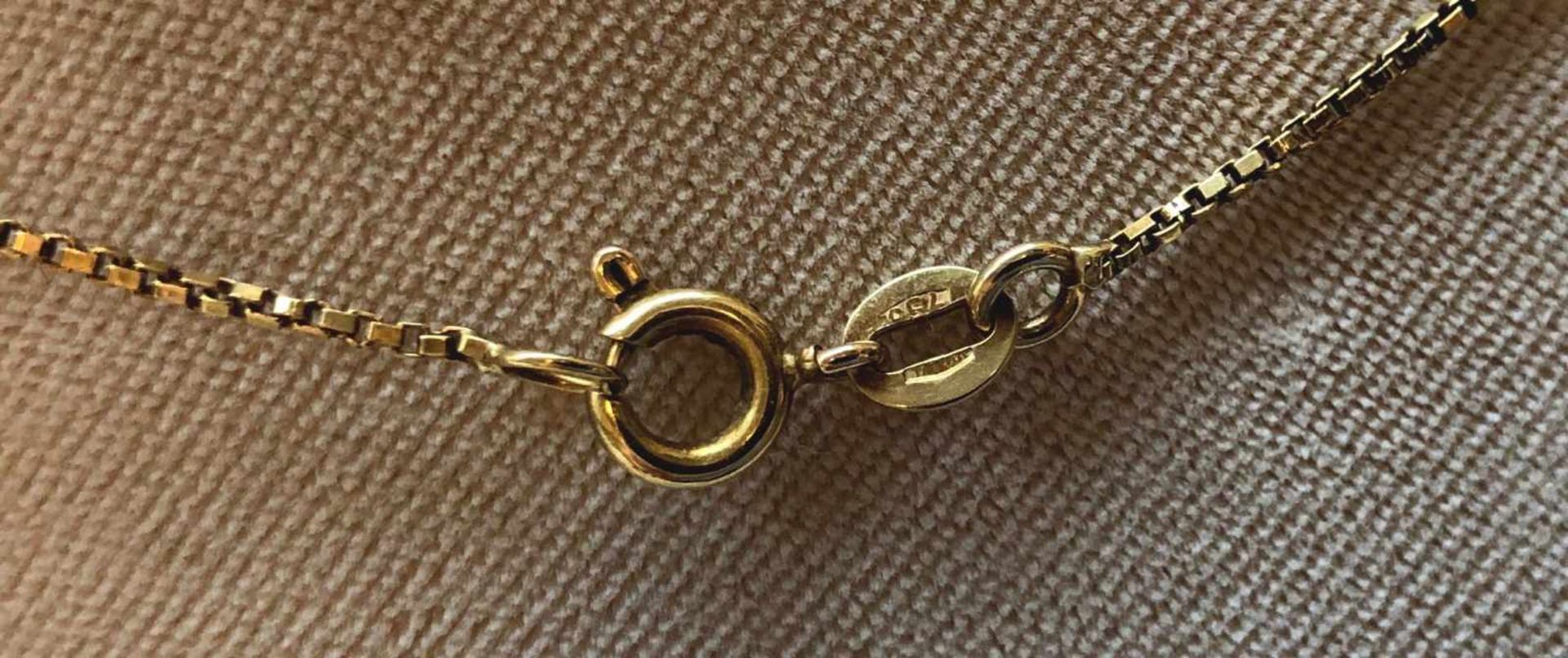 Collier / Halskette Gold 750 mit Brillant circa 0,25 Karat3,7 Gramm Gesamtgewicht. Der Diamant im - Image 3 of 5