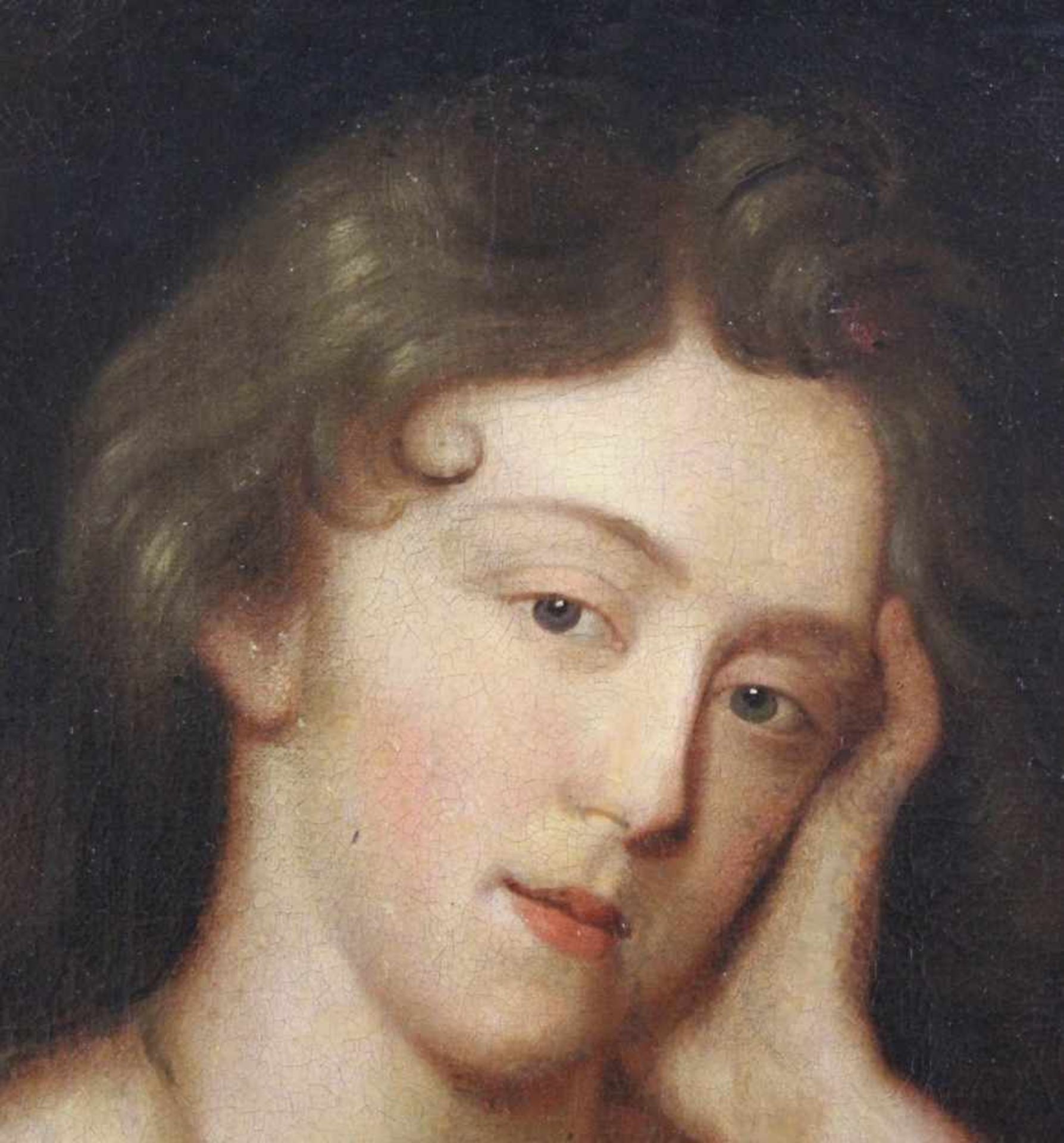 UNSIGNIERT (XVIII). Portrait der "Gräfin Elisabeth Tochter des Grafen Johann"78,5 cm x 62 cm. - Image 3 of 6