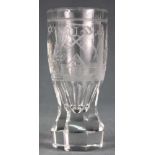 Logen Glas. Wohl Freimaurer um 1900. Geschliffen.17 cm hoch.Lodges glass. Probably Masons around