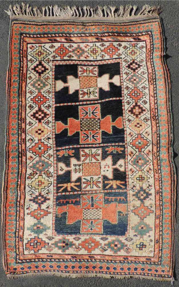 Kasak, Schah - Savan. Kaukasus. Antik, um 1890.205 cm x 122 cm. Handgeknüpft. Wolle auf Wolle.