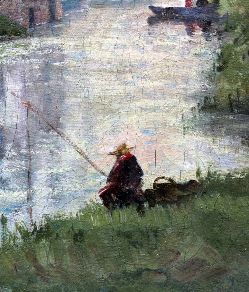 Périclès PANTAZIS (1849 - 1884). Angler vor Stadt.61 cm x 40 cm. Gemälde. Öl auf Leinwand. Links - Image 4 of 8