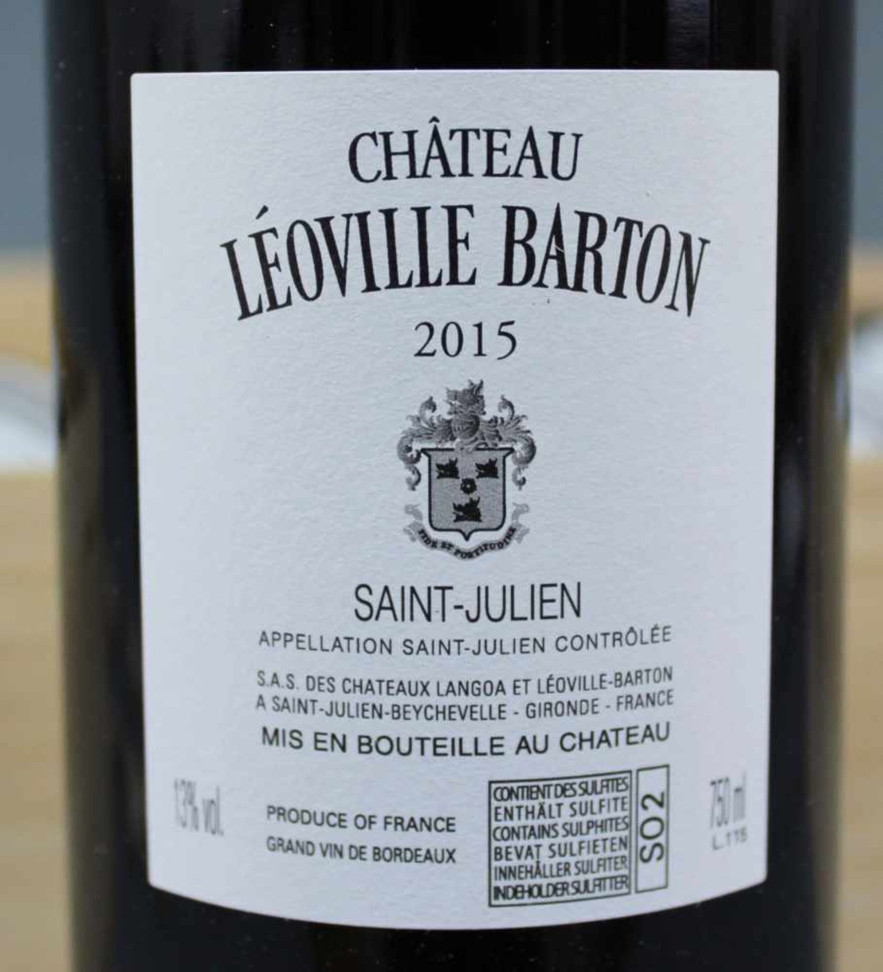 6 ganze Flaschen Château Leoville Barton, 2015. Saint Julien Grand Cru.Rotwein, Bordeaux, - Bild 4 aus 8