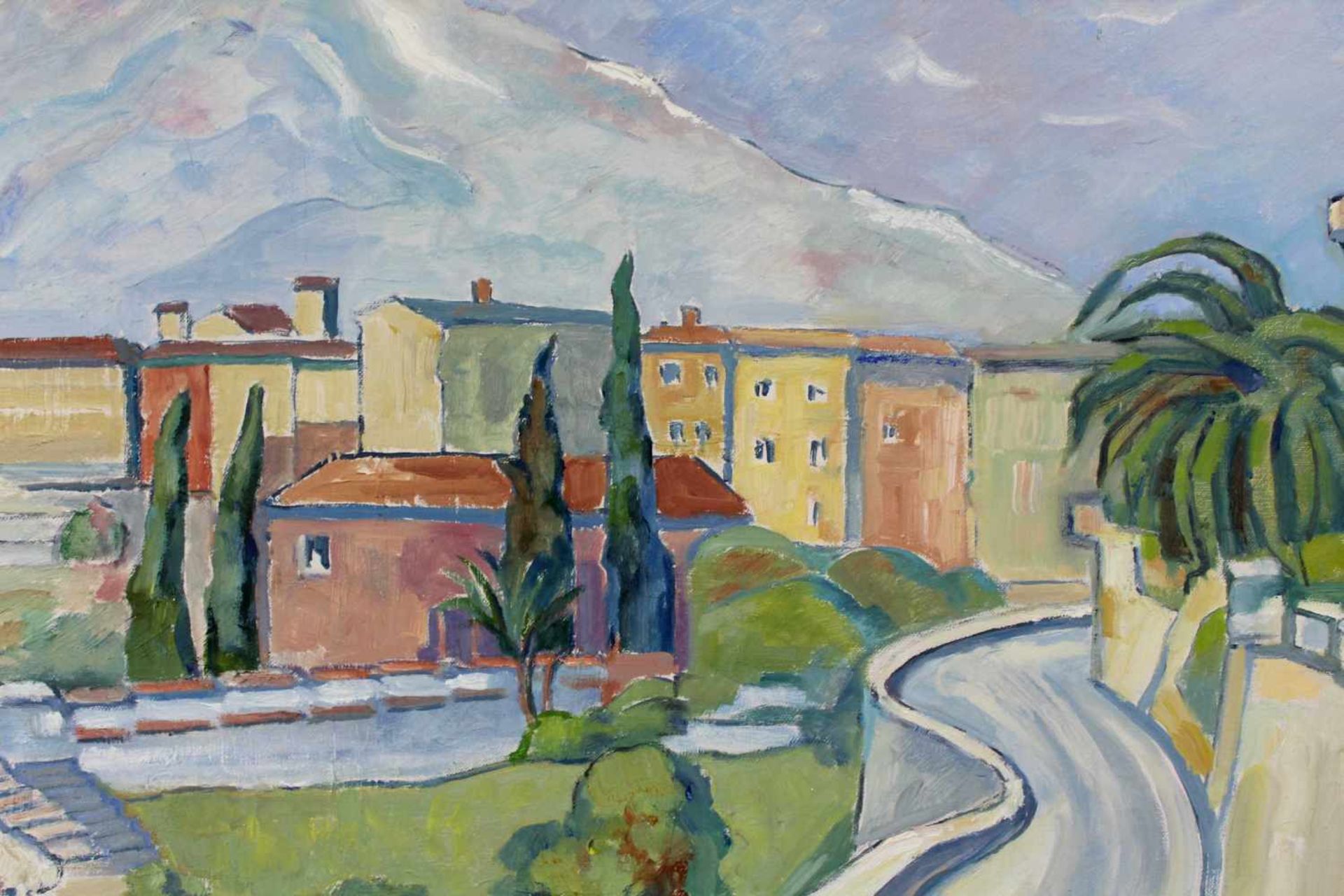 Willi POST (1912 - 1990). "Ostern in Mykonos". 1984.90 cm x 120 cm. Gemälde. Öl auf Leinwand. - Image 4 of 8