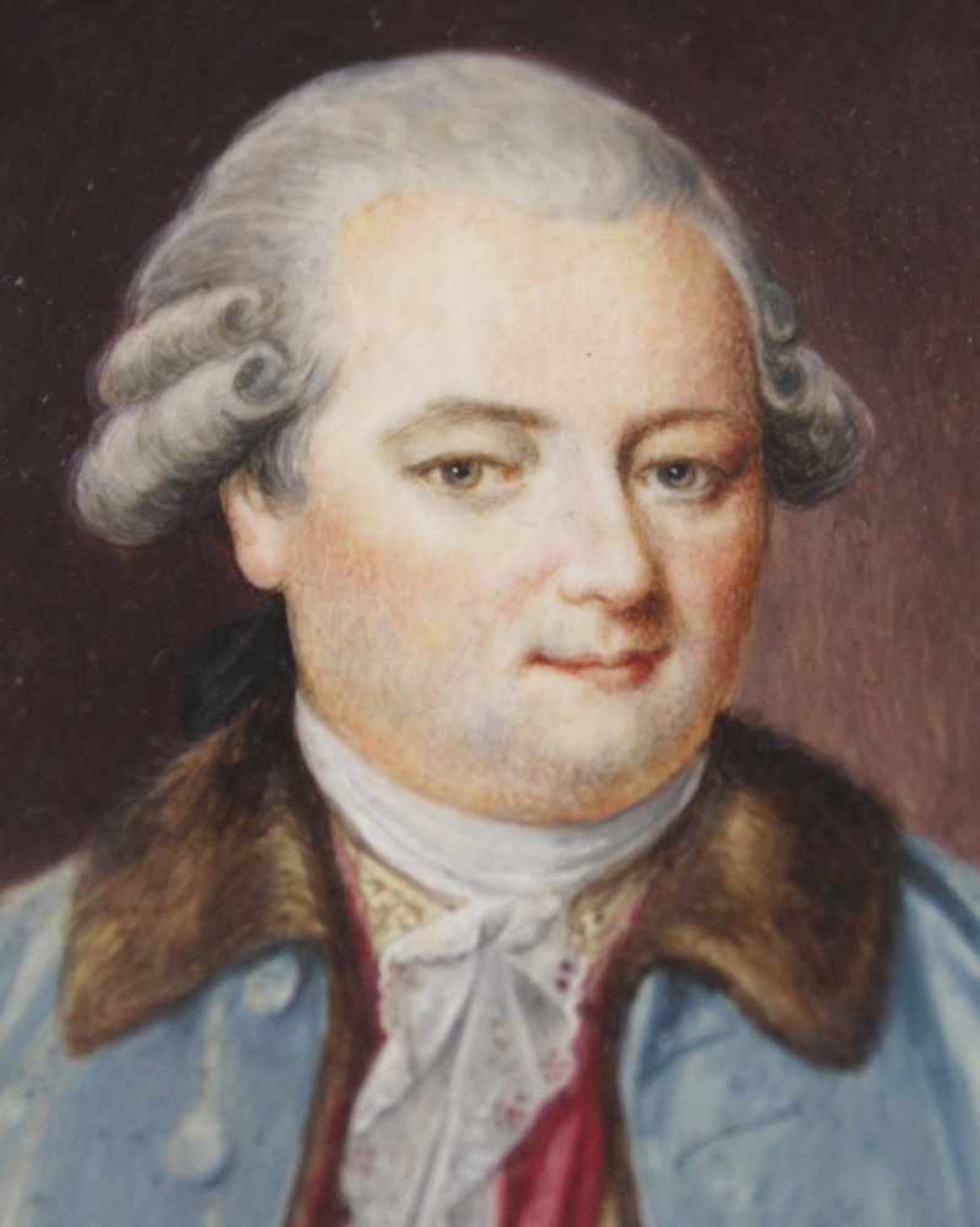 Jean Étienne LIOTARD (1702 - 1789). Portrait eines Adligen mit Orden.76 mm x 62 mm oval im - Image 2 of 4