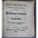 Instrumentum Notariorum, Zacharias Pathenius. In Sachen Franckfurt contra Franckfurt.Die Edition und