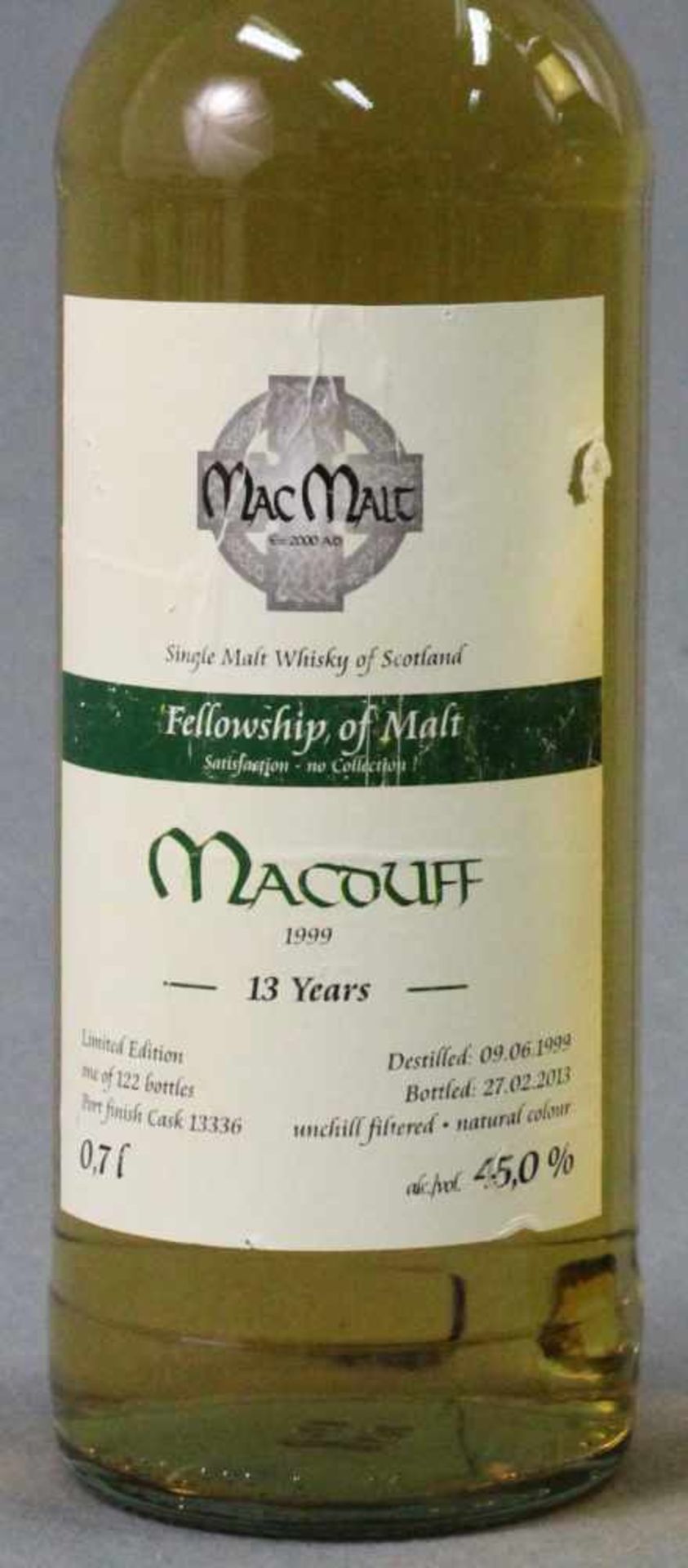 1999 Macouff Single Malt Whisky of Scotland. 13 years. Distilled 1999, Bottled 2013.MacMalt Esc. - Bild 2 aus 5