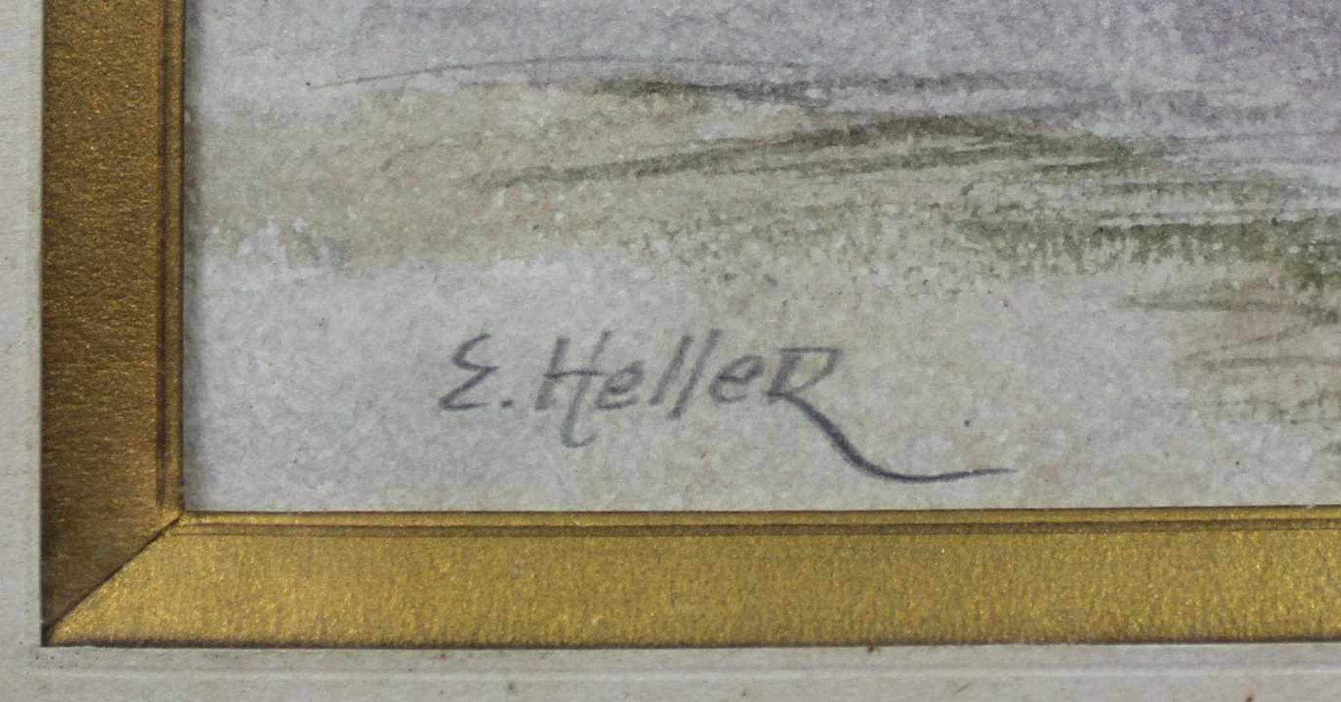 Eduard HELLER (1852 -?). Der Nil bei Assuan. Orient.23 cm x 32 cm im Ausschnitt. Gemälde. - Bild 3 aus 5