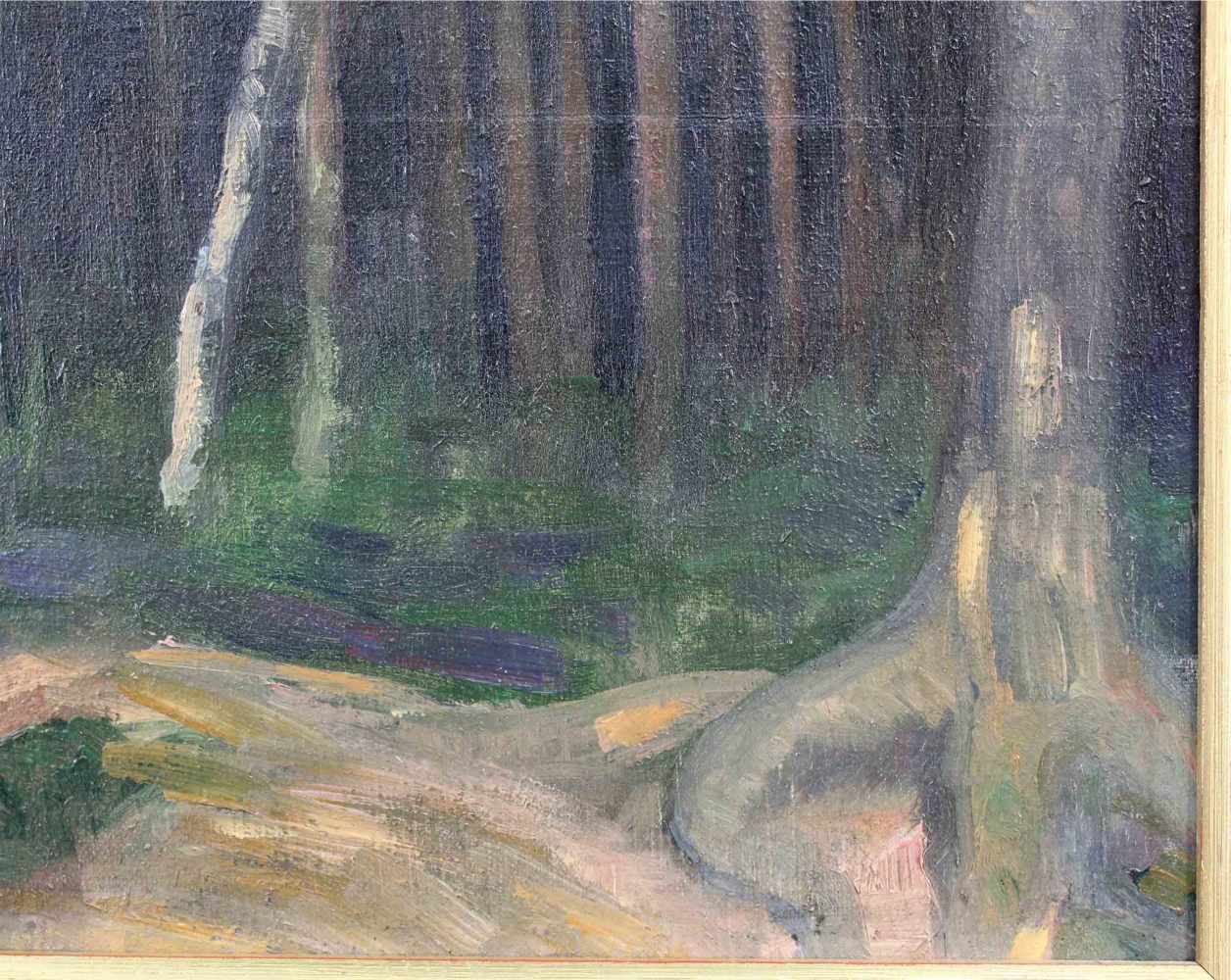 Thyra TONDER-ERICHSON (1872 - ). "Birketraer" 1909.54 cm x 48 cm. Gemälde. Öl auf Leinwand. Nicht - Image 5 of 8