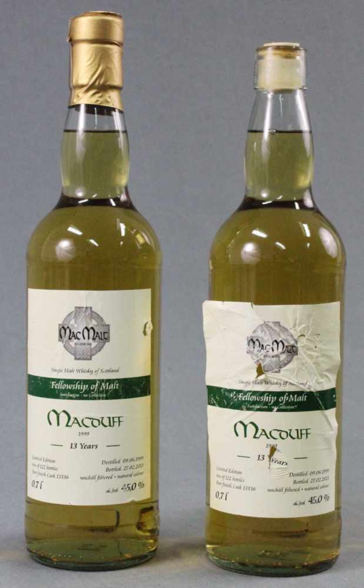 1999 Macouff Single Malt Whisky of Scotland. 13 years. Distilled 1999, Bottled 2013.MacMalt Esc.