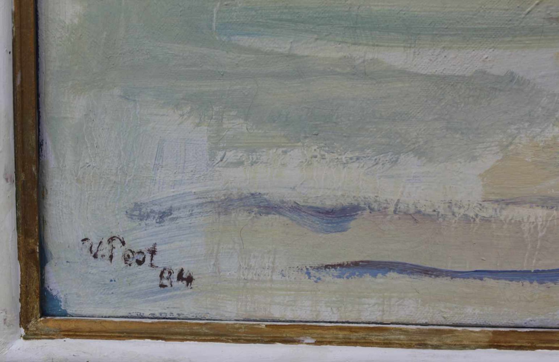 Willi POST (1912 - 1990). "Ostern in Mykonos". 1984.90 cm x 120 cm. Gemälde. Öl auf Leinwand. - Image 3 of 8