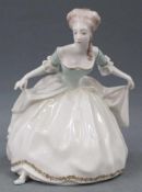 Rokoko Dame, Rosenthal Porzellan.17 cm hoch. Modellnummer: 2061- 1Rococo lady, Rosenthal porcelain.