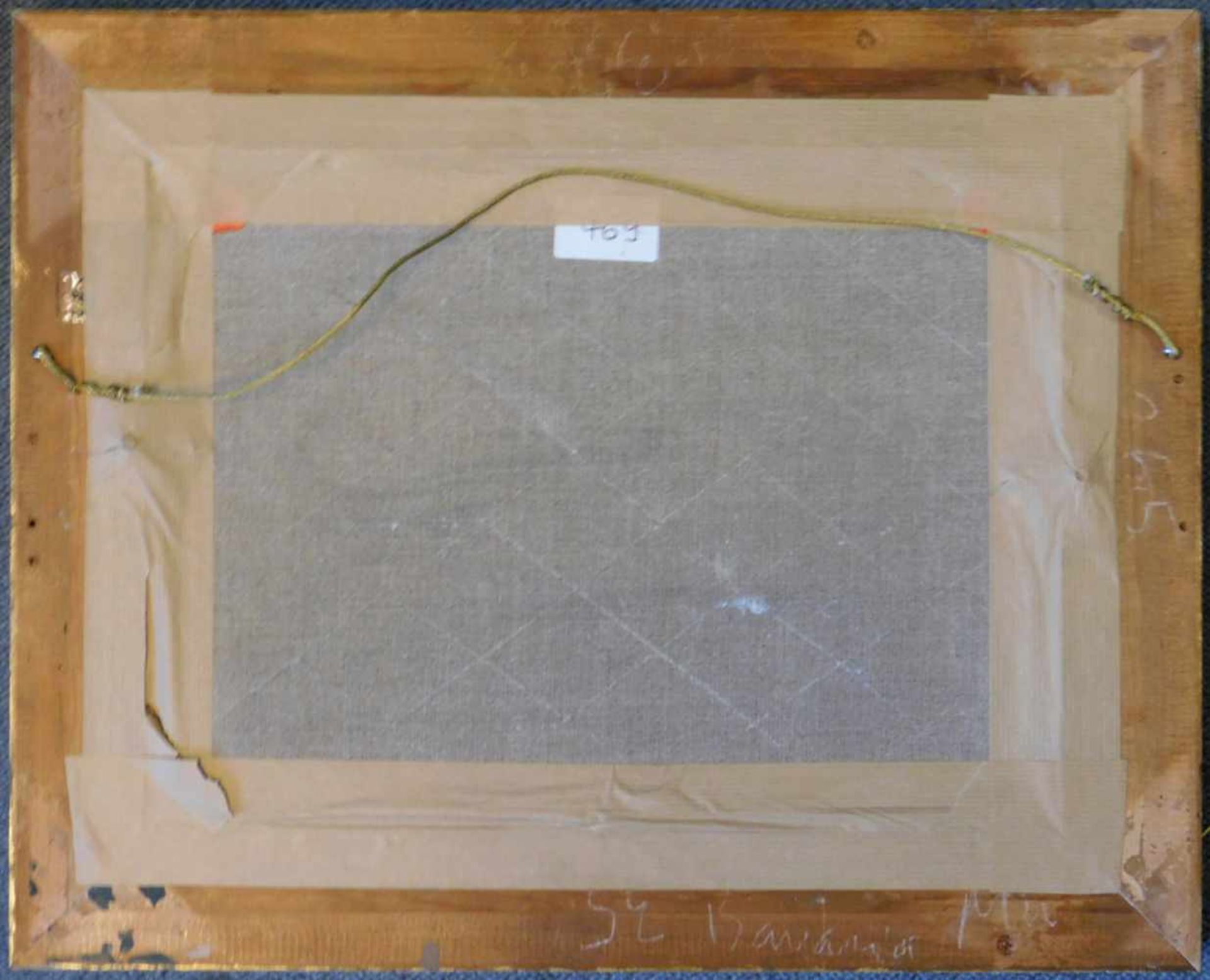 H. BAAKES (XX). Winterlicher Flusslauf.25,5 cm x 35 cm. Gemälde, Öl auf Platte. Darmstädter Maler, - Image 2 of 4